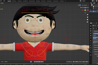 do 3d animation in blender, maya, 3d blender rigging, industrial animation