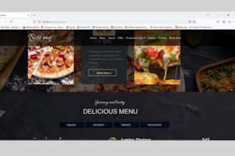 restaurant website food website catering website cafe website bakery website