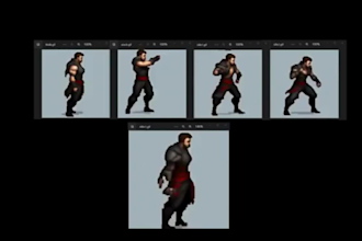 create pixel art animation pixel character sheet sprite sheet for your rpg game