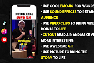 edit tiktoks, reels and shorts with captions