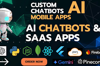 develop ai chatgpt mobile app or website ai saas app ai chatbot ai software