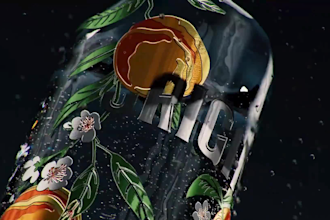 do 3d water simulation, 3d fluid, smoke simulation, visual effect, 3d product