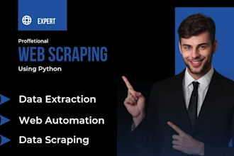 do python web scraping, data scraping and data extraction