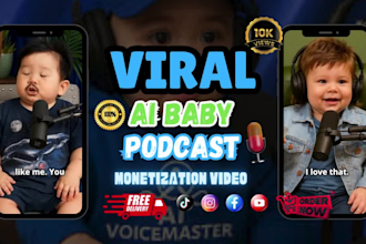 create viral ai baby podcast videos that grab attention and go trending
