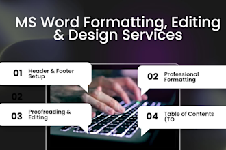 format, edit, and design ms word documents professionally