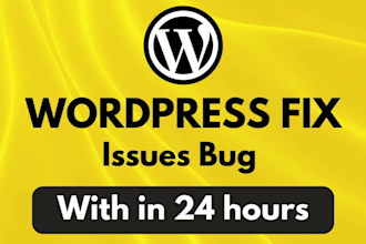 fix wordpress issues bug error, wordpress website errors