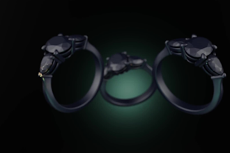 realistic 3d cad jewelry animation, 3d cgi jewelry design, 3d jewelry render