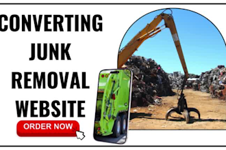 design junk removal lawn care cleaning handyman construction hauling website