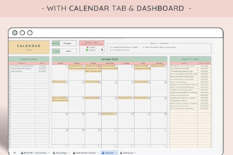 create excel budget spreadsheet planner, etsy digital planner