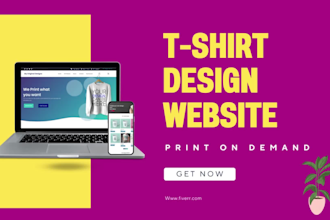 develop custom t shirt design, mug design and print on demand website