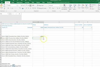 create a microsoft excel with formulas and functions