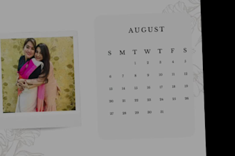 create customized calendar collage photos for birthday