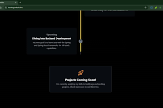 create a modern personal portfolio website  react optional
