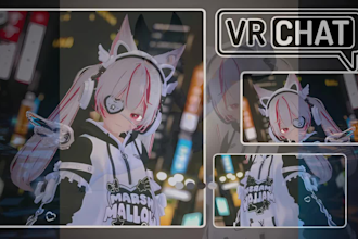 live2d, 3d vrchat character with extra expressions sfm model avatar lip scync up