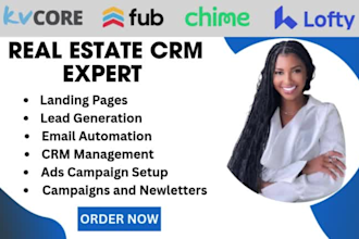 design real estate idx website setup lofty crm kv core chime boldtrail fub