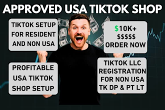 register USA llc for tiktok shop creation US tik tok agency account setup