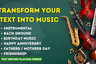 create a custom song for you any genre and language