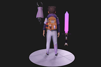 design unique game characters for roblox fps and 3d games