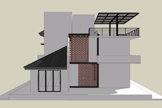 do exterior design with landscape