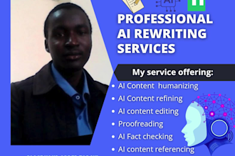 professionally rewrite or humanize your ai generated content