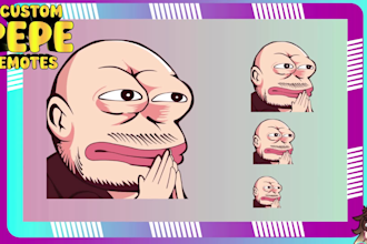 create custom pepe emotes for streamer in 12 hours