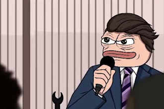 draw funny memecoin art, 2d memecoin animation meme video, crypto meme coin art