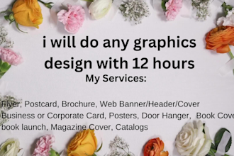 amazing event flyer, brochure, poster, catalog,menu designer