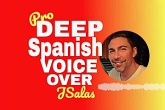 record a deep spanish latin american bilingual male voice