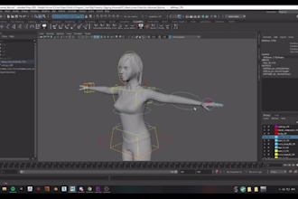 do 3d character rigging in cinema 4d , maya and blender