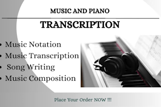 do exact music transcription, piano sheet music and piano transcription