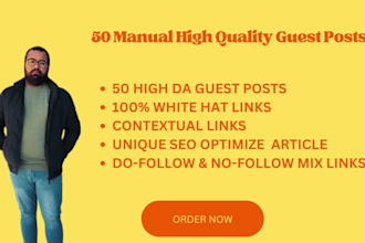 publish 50 guest posts with high da 90 google approved sites