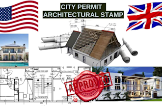 stamp construction drawings architectural plan for any USA pe stamp, city permit