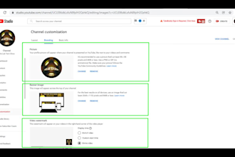 do youtube channel setup and design, logo, banner, thumbnail