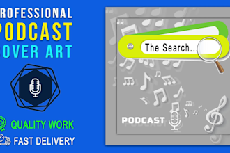 design professional and unique podcast cover art or cover logo