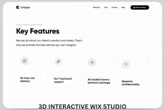do interactive 3d animated wix studio website 3d wix studio scrolling animation