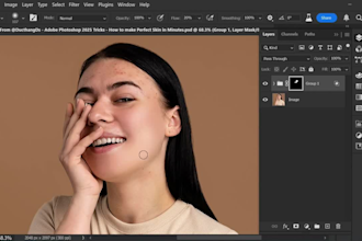 do flawless photoshop skin retouching