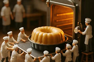 do realistic ai food miniature, ai miniature video, food photography for menus