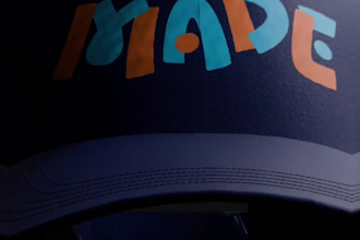 make a realistic 3d cap mockup and animation for your brand
