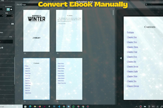 create epub, mobi, PDF, ebook formatting