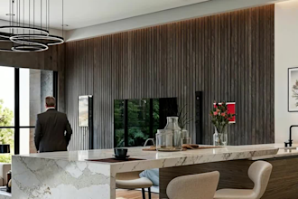 create photorealistic 3d renders of kitchens and living rooms