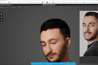 sculpt 3d realistic metahuman human avatar game character humanoid ue5 animation
