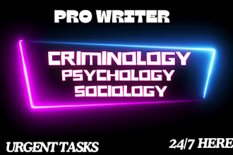 do criminology, criminal justice, sociology and psychology