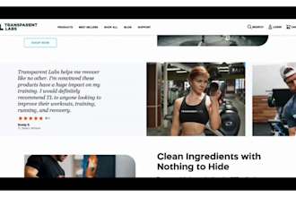 design sleek private label vitamins store supplements shopify store dropshipping