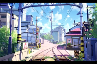 create professional 2d japanese anime animation, 2d background animation