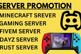 promote minecraft server fivem server dayz server rust to get active players