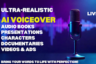 create ultra realistic male and female ai voiceovers