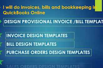 do invoices, bills, and bookkeeping using quickbooks online