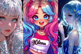 design live 2d vtuber model, vtuber animated video