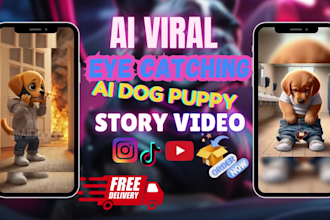 do engaging  realistic ai generated dog videos for youtube tiktok
