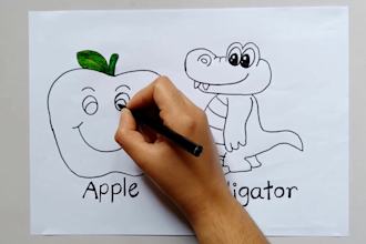 do original hand drawing , coloring videos for youtube